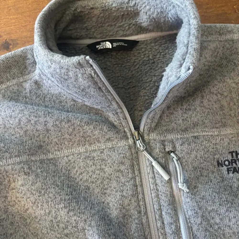 North Face Gordon Lyon Sweater Fleece Full Zip Jacket Mens M Gray NWT Microsoft